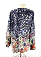 Womens Misslook Shirt Size Medium Floral Pattern Button Down Long Sleeve - TheRealThreads